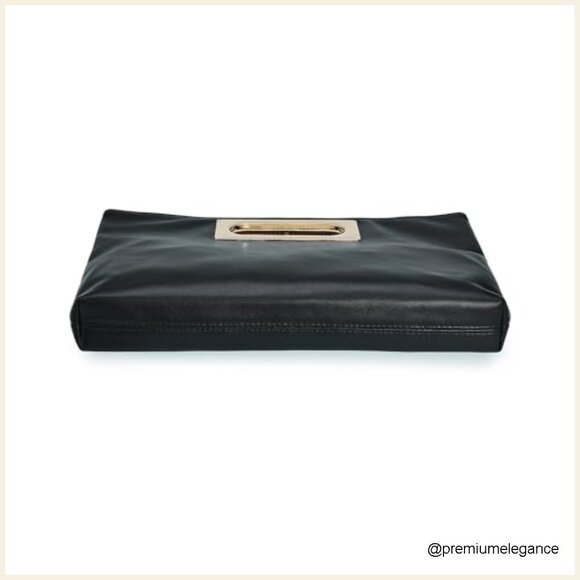 Faux Leather Evening Clutch with Chain Strap for Formal Events - Picture 6 of 7